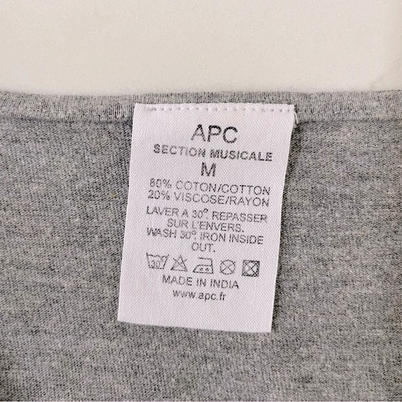 A.P.C. Section Musicale Muscle Tee, M - Picture 5 of 6